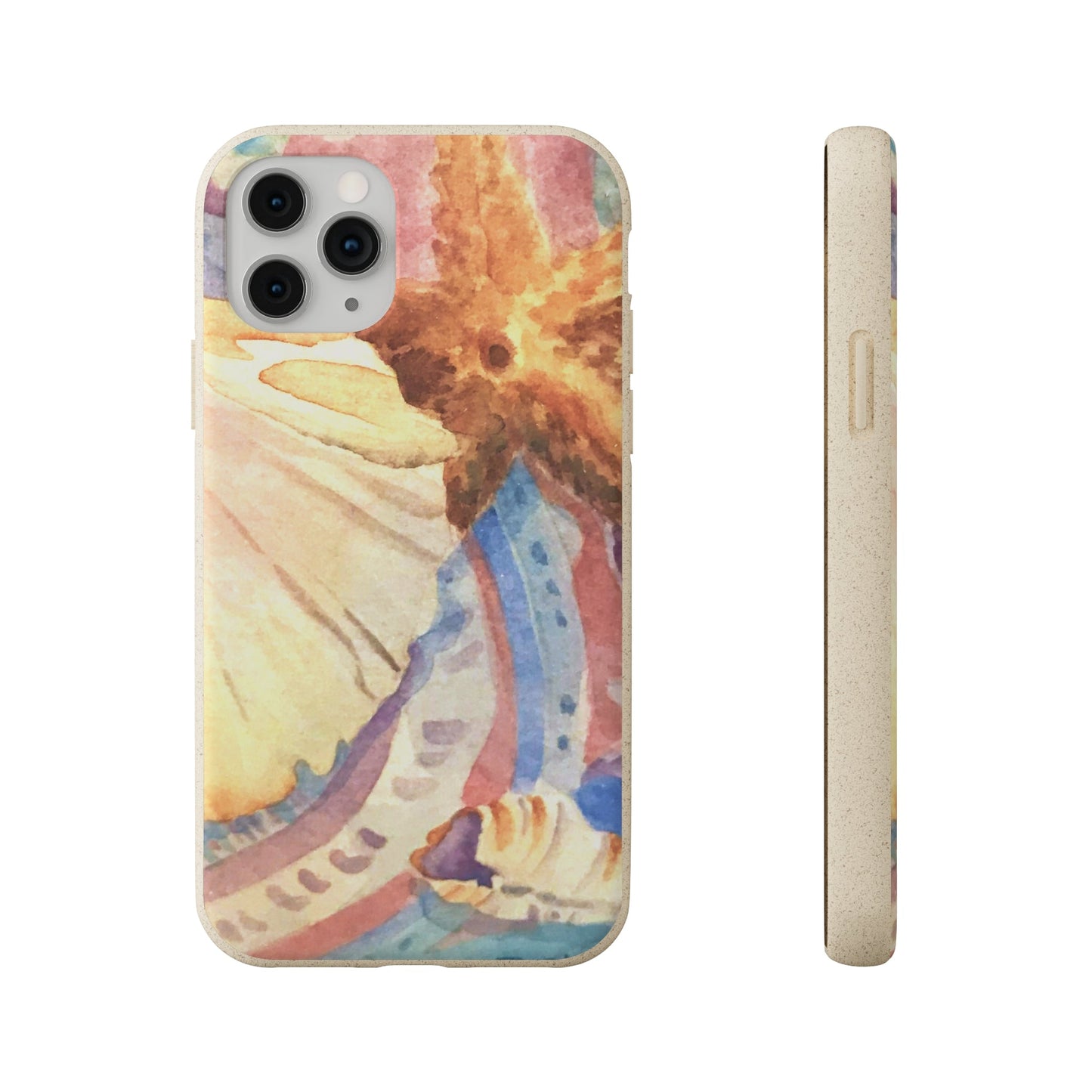 Biodegradable Phone Case with 'Treasures of the Tide' Watercolor Original Artwork by Barbara Cleary-0