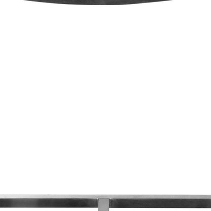 28" Brown And Silver Stainless Steel Low Back Bar Height Bar Chair-3