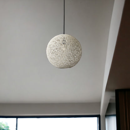 Groovy Rattan String Shade Large Pendant Light-1
