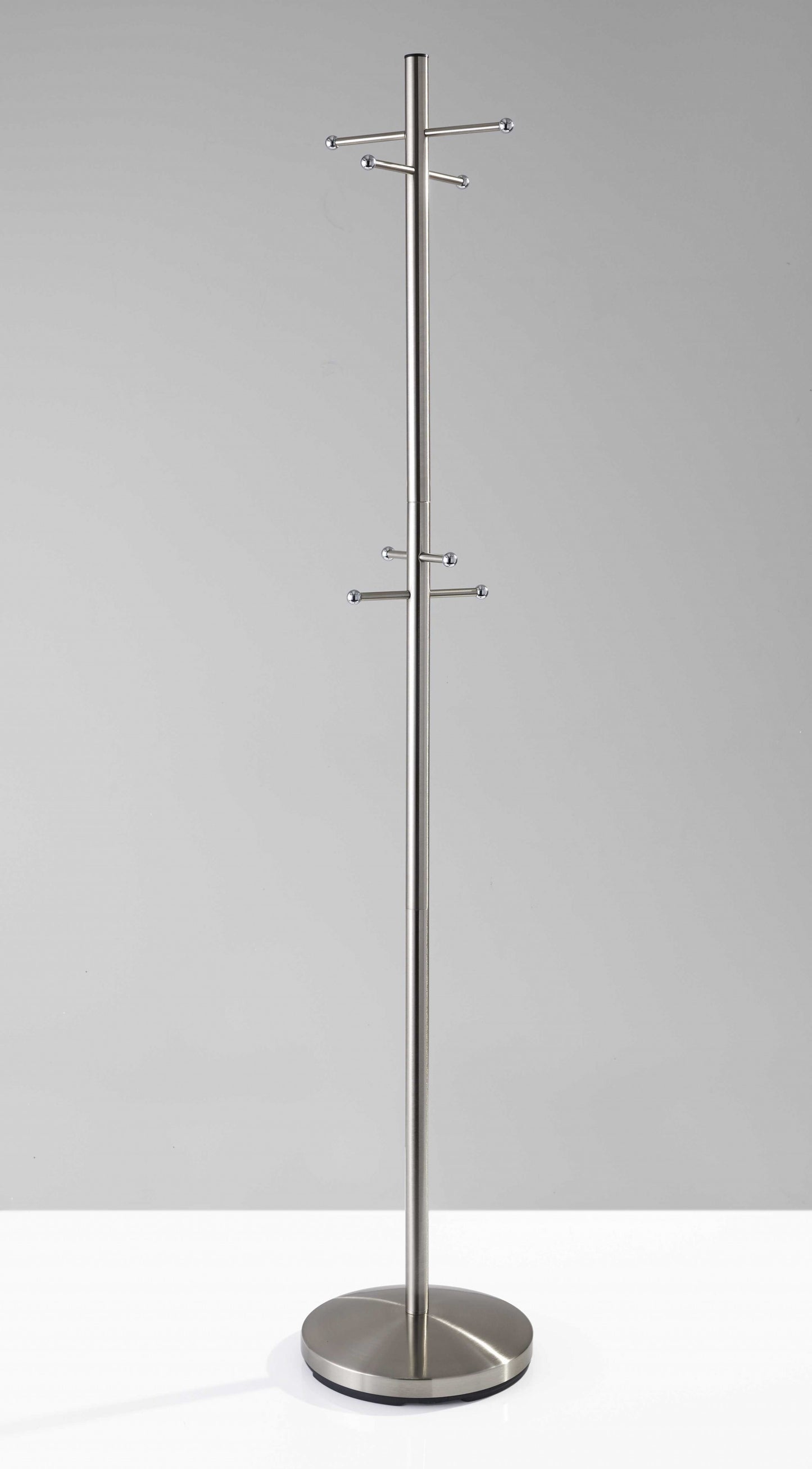 67" Brushed Steel Coat Rack-6