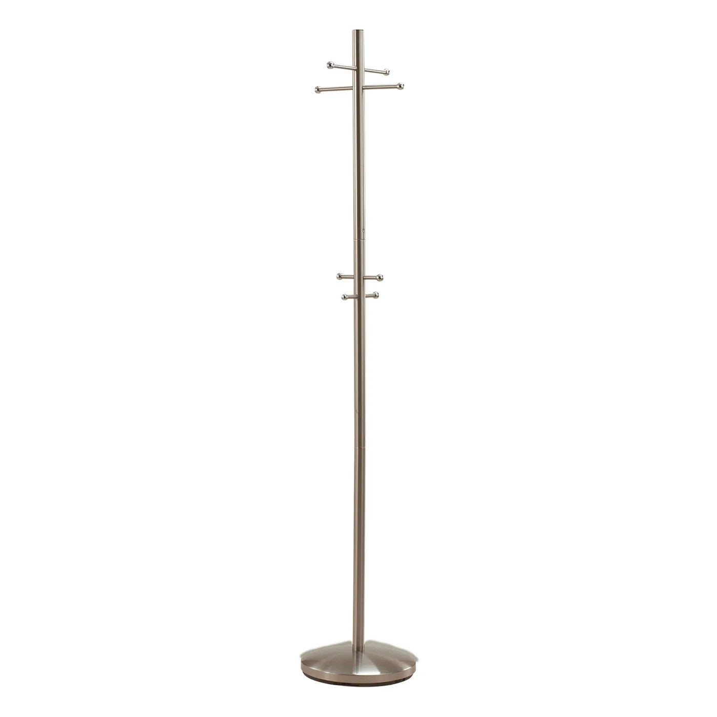 67" Brushed Steel Coat Rack-1