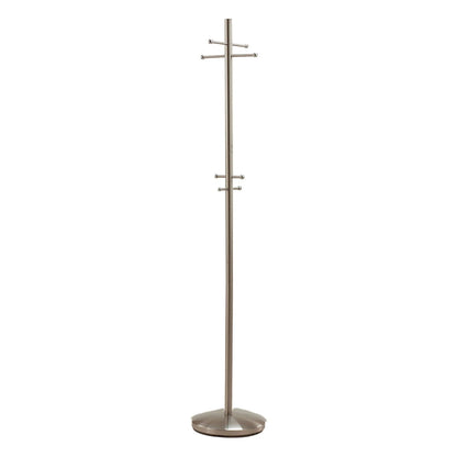 67" Brushed Steel Coat Rack-1