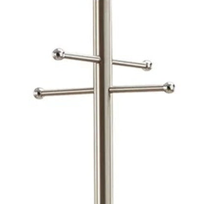 67" Brushed Steel Coat Rack-4