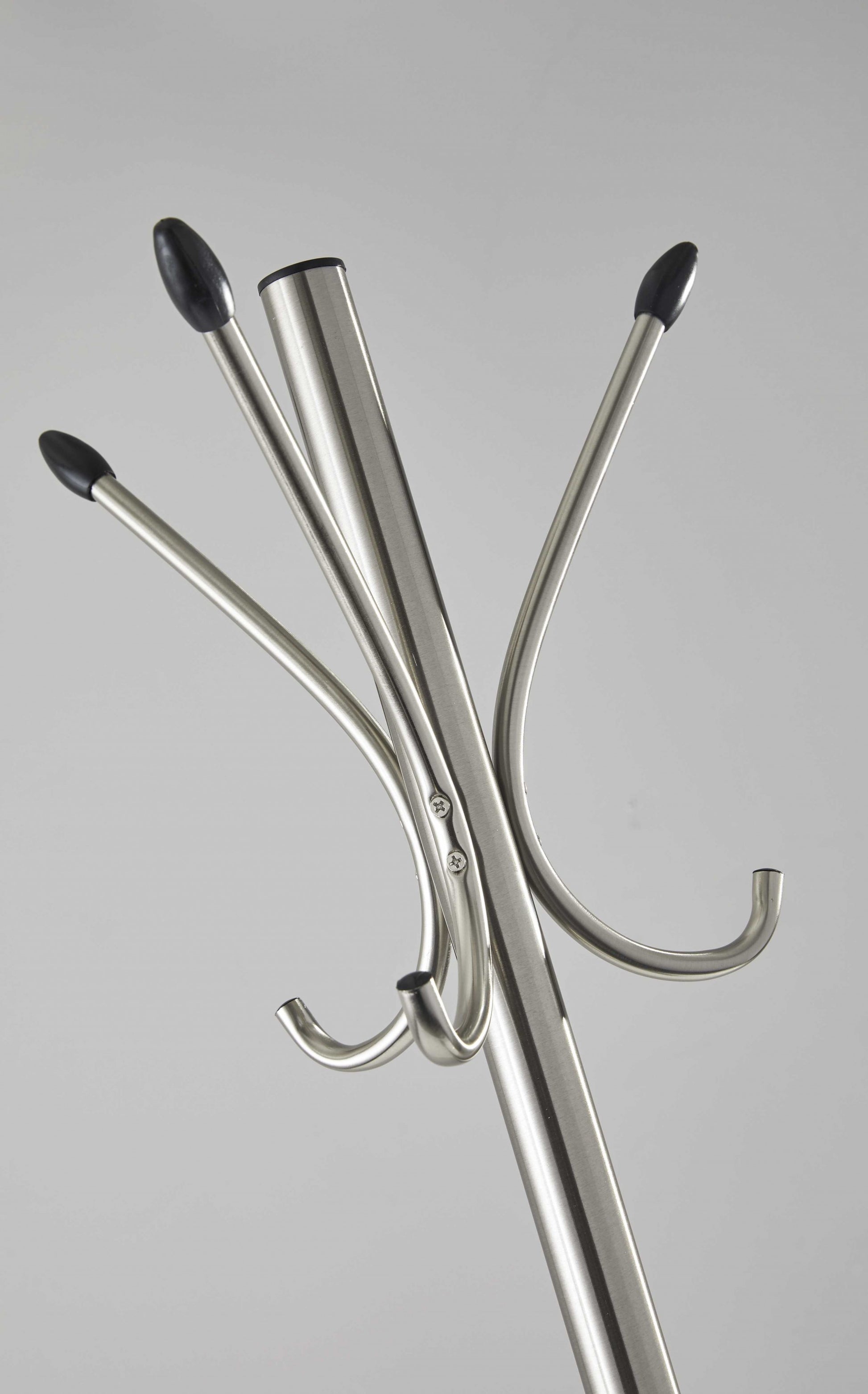 13" X 68" Brushed Steel Brushed Steel Stand  Coat Rack-7
