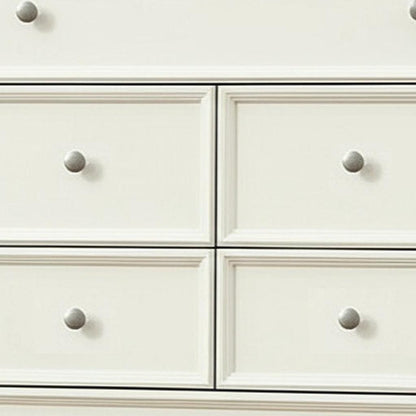 36" White Solid Wood Seven Drawer Dresser-2