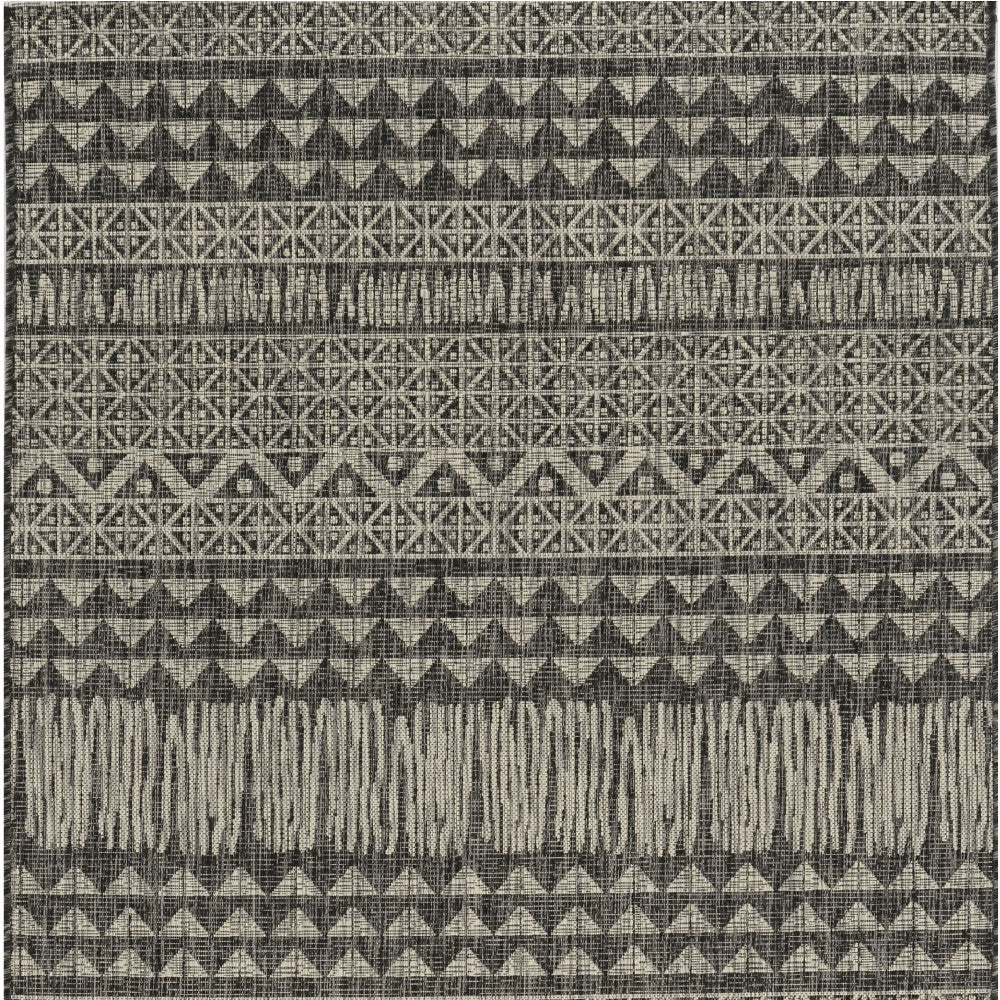 3' X 4' Charcoal Southwestern Indoor Outdoor Area Rug-6