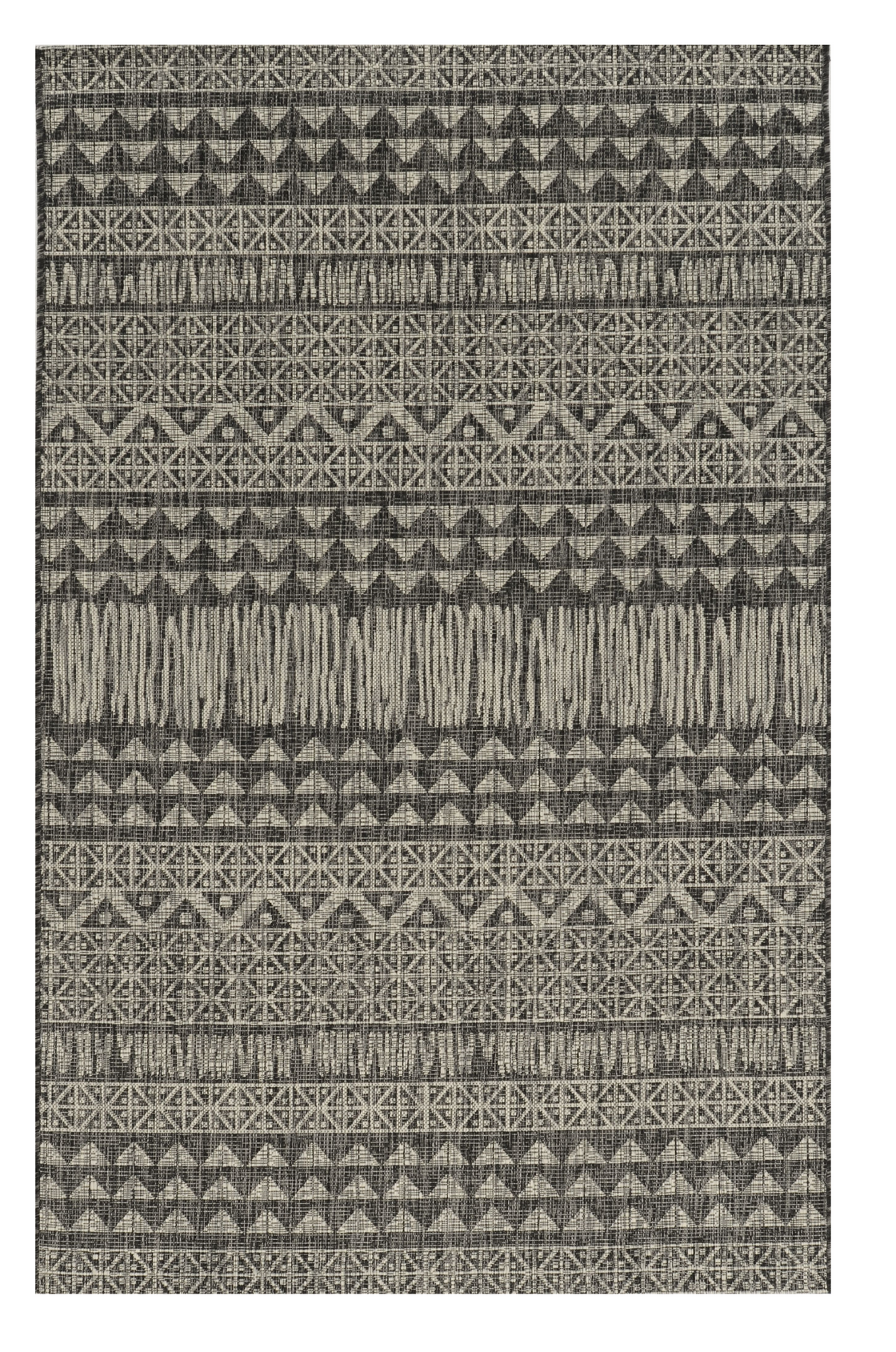3' X 4' Charcoal Southwestern Indoor Outdoor Area Rug-1