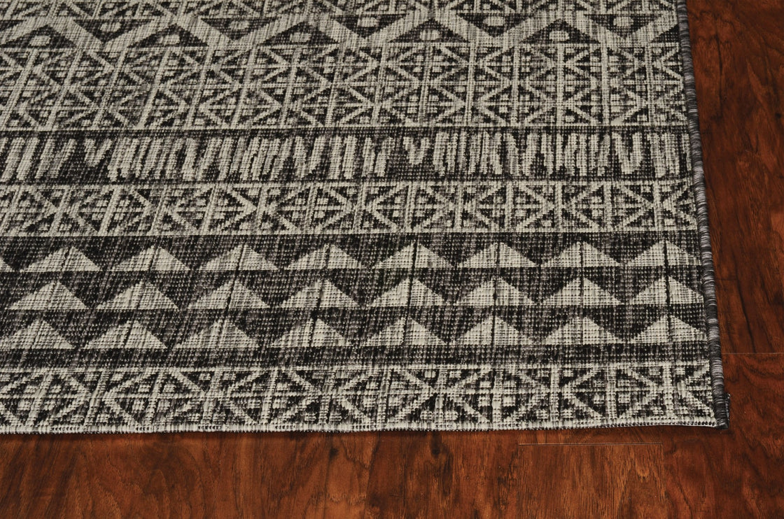 3' X 4' Charcoal Southwestern Indoor Outdoor Area Rug-4