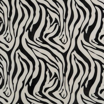 20" Black And White Zebra Iron And Resin Square Hanging Wall Tile-2