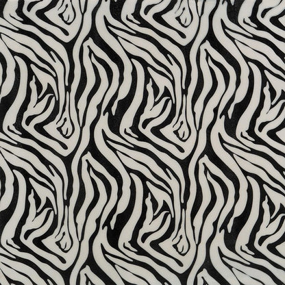 20" Black And White Zebra Iron And Resin Square Hanging Wall Tile-3