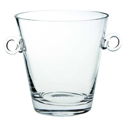 9 Mouth Blown European Glass Ice Bucket Or Cooler-2