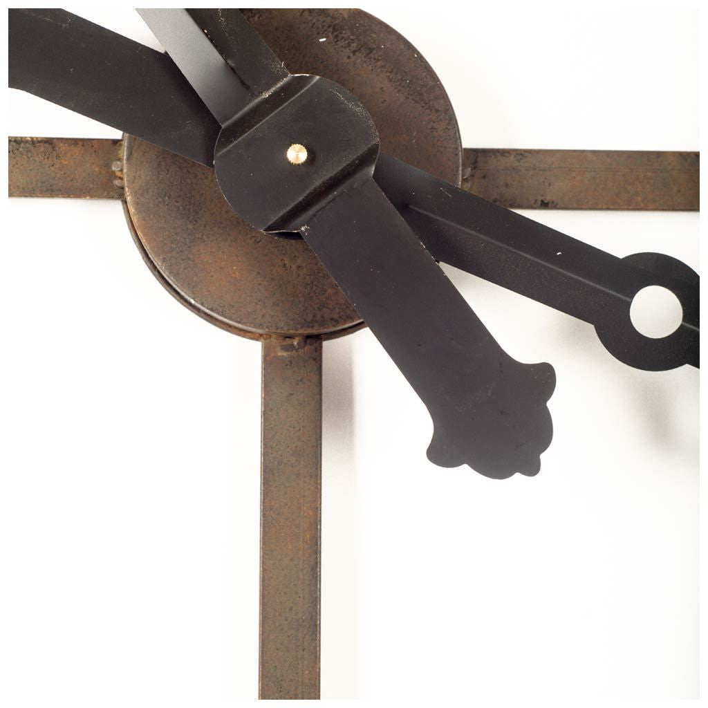 50" Circle Black Metal Skeleton Wall Clock-2