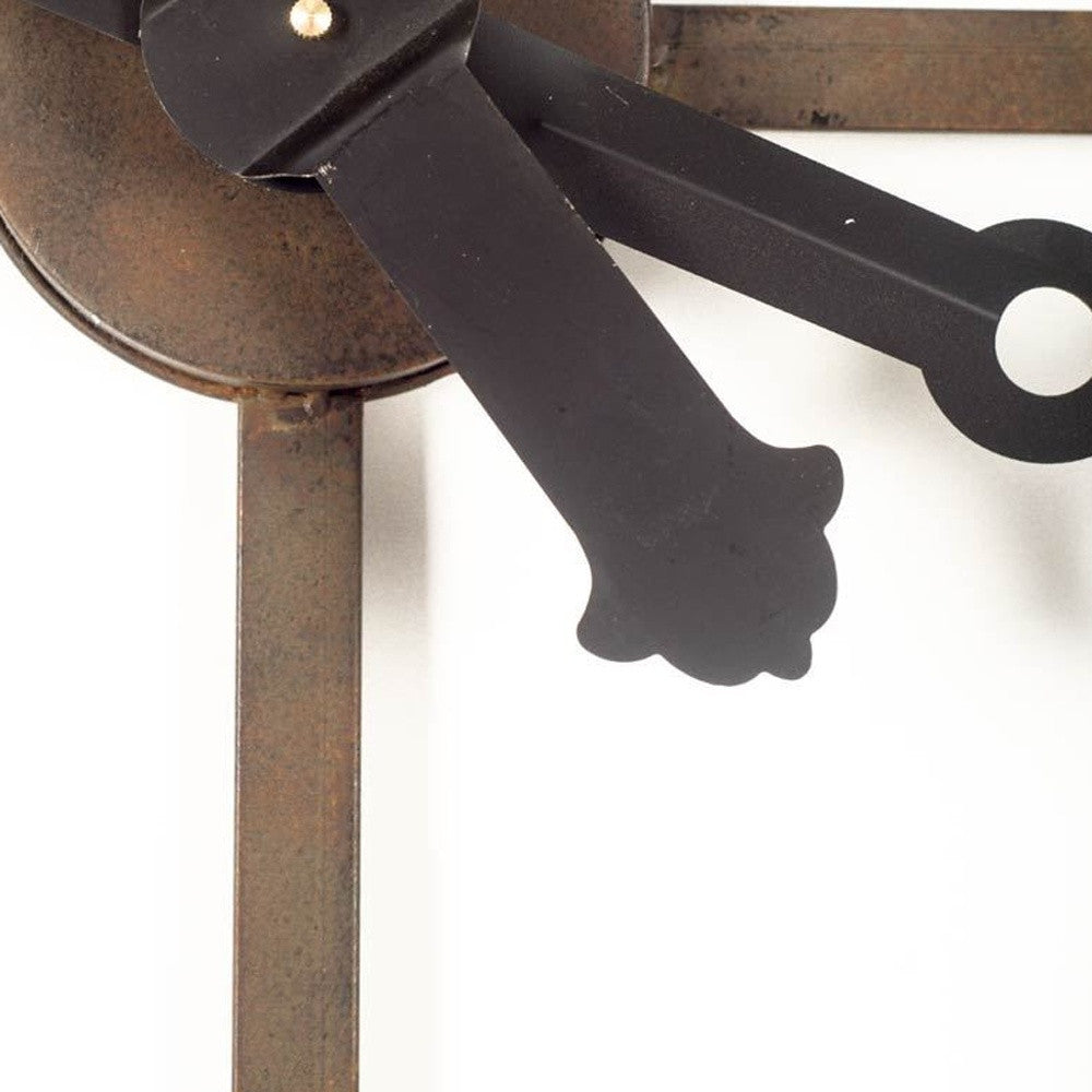 50" Circle Black Metal Skeleton Wall Clock-3