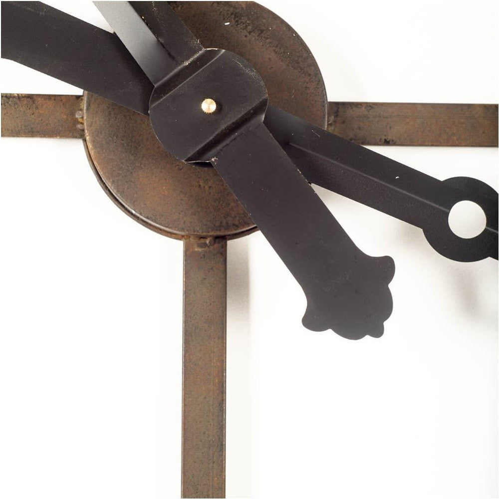 50" Circle Black Metal Skeleton Wall Clock-4