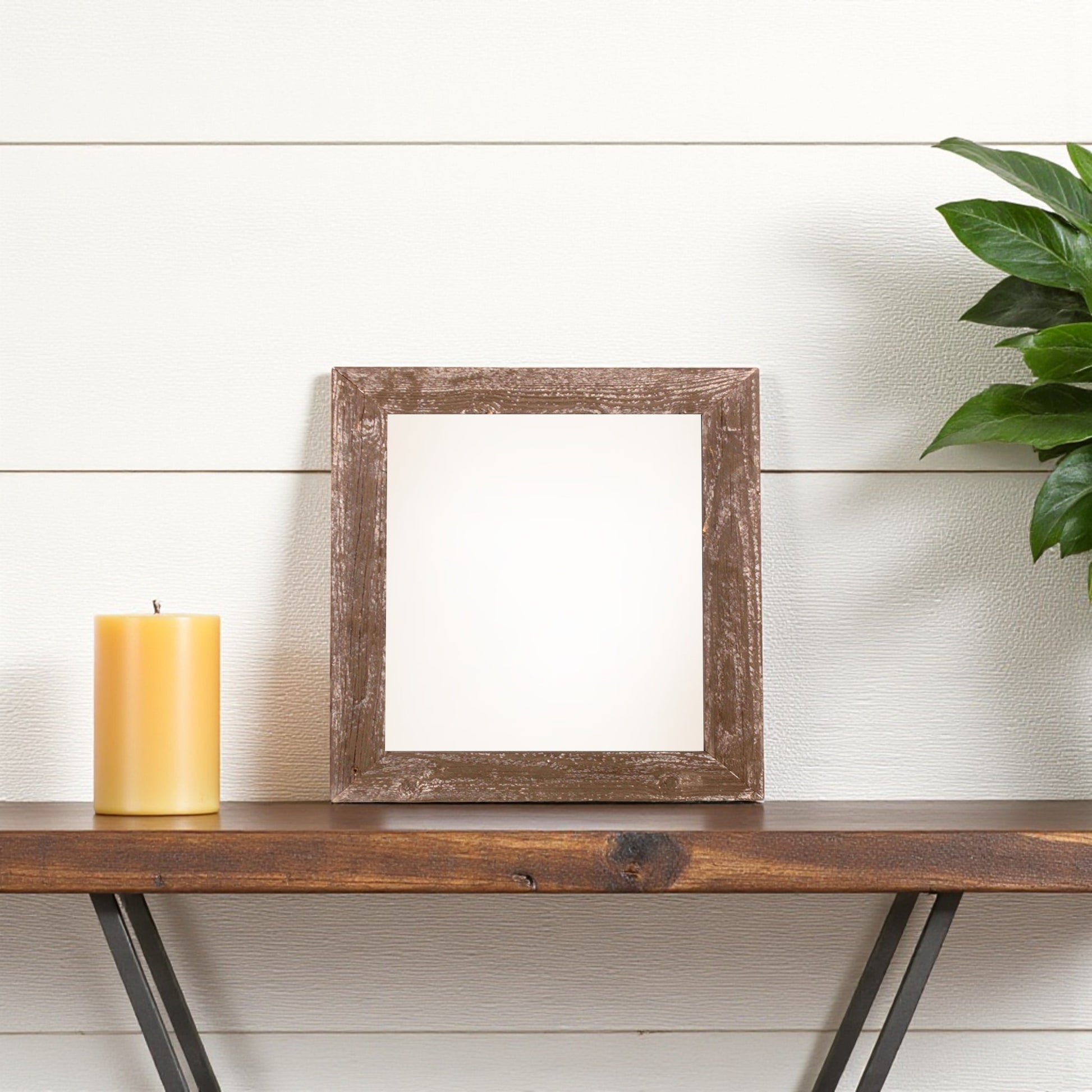 6" x 6" Brown Solid Wood Tabletop Picture Frame-0