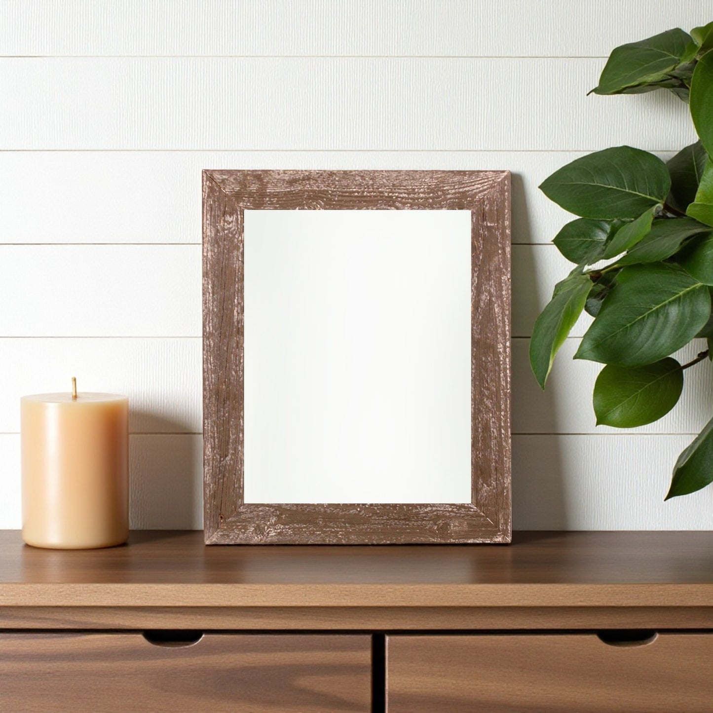 8" x 8" Gray Reclaimed Wood Tabletop Picture Frame-0