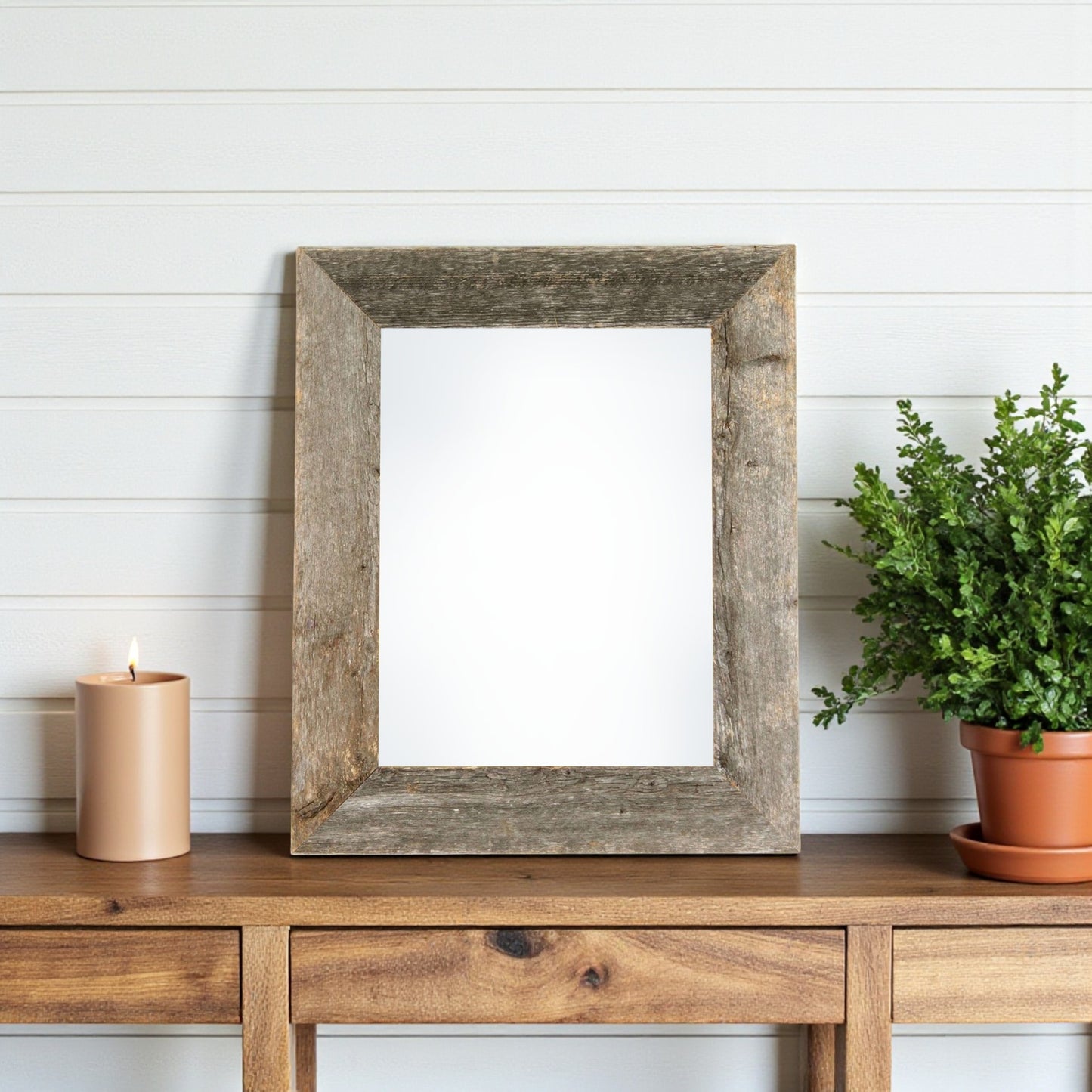 8.5" x 11" Gray Solid Wood Tabletop Picture Frame-0