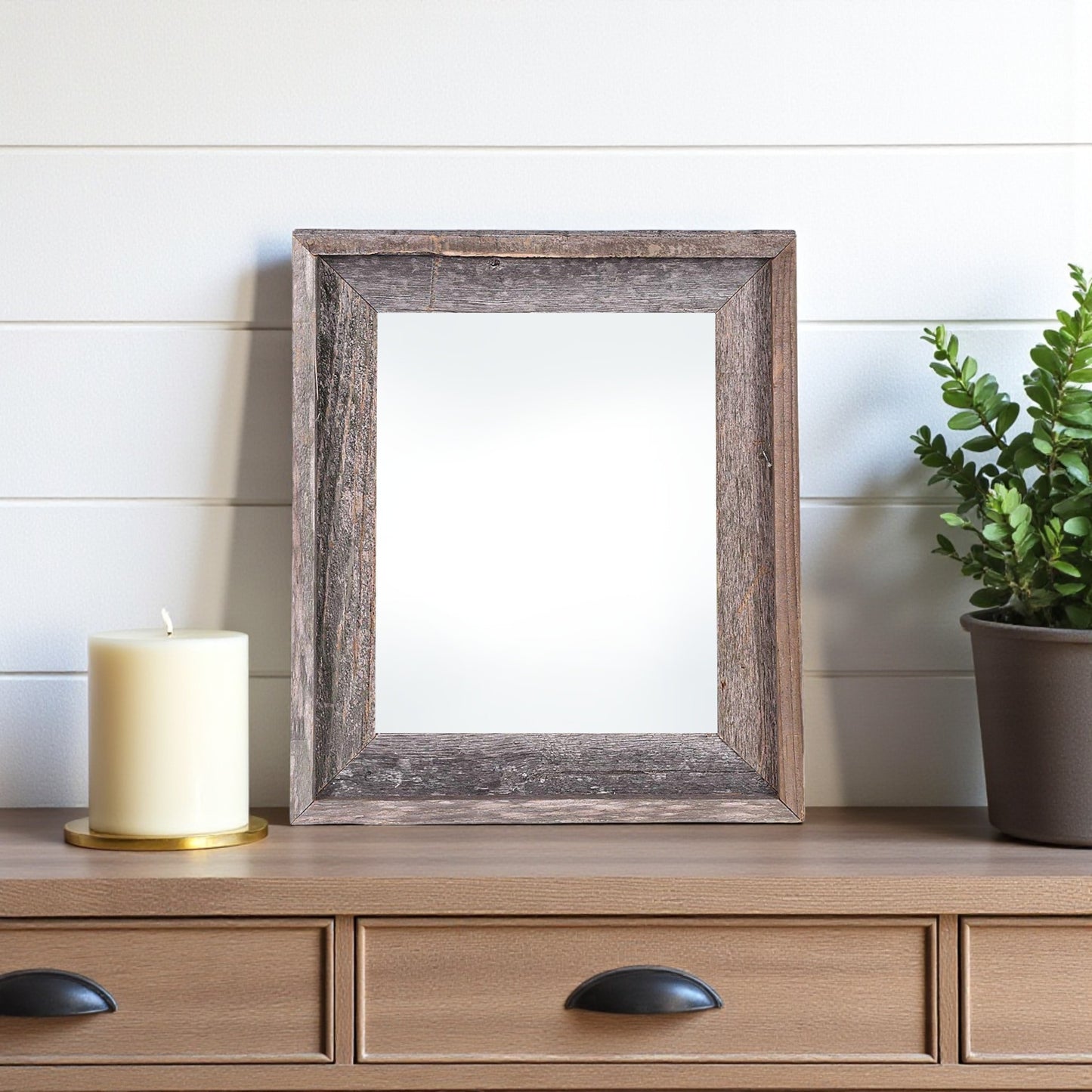 8.5" x 11" Gray Solid Wood Tabletop Picture Frame-0