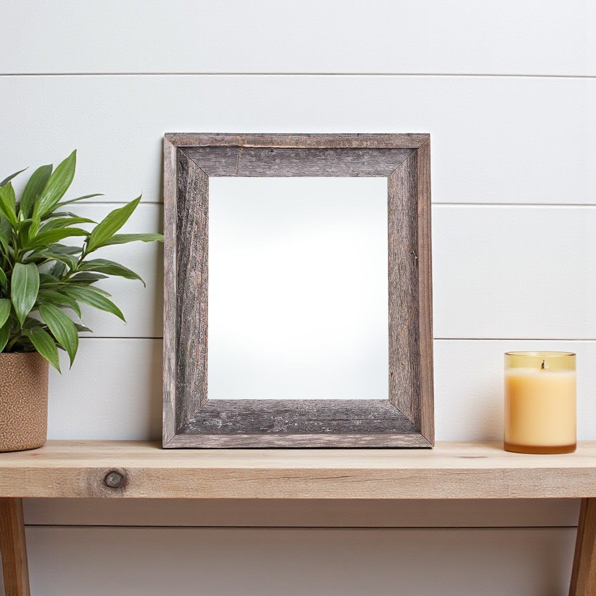 8" x 10" Gray Solid Wood Tabletop Picture Frame-0