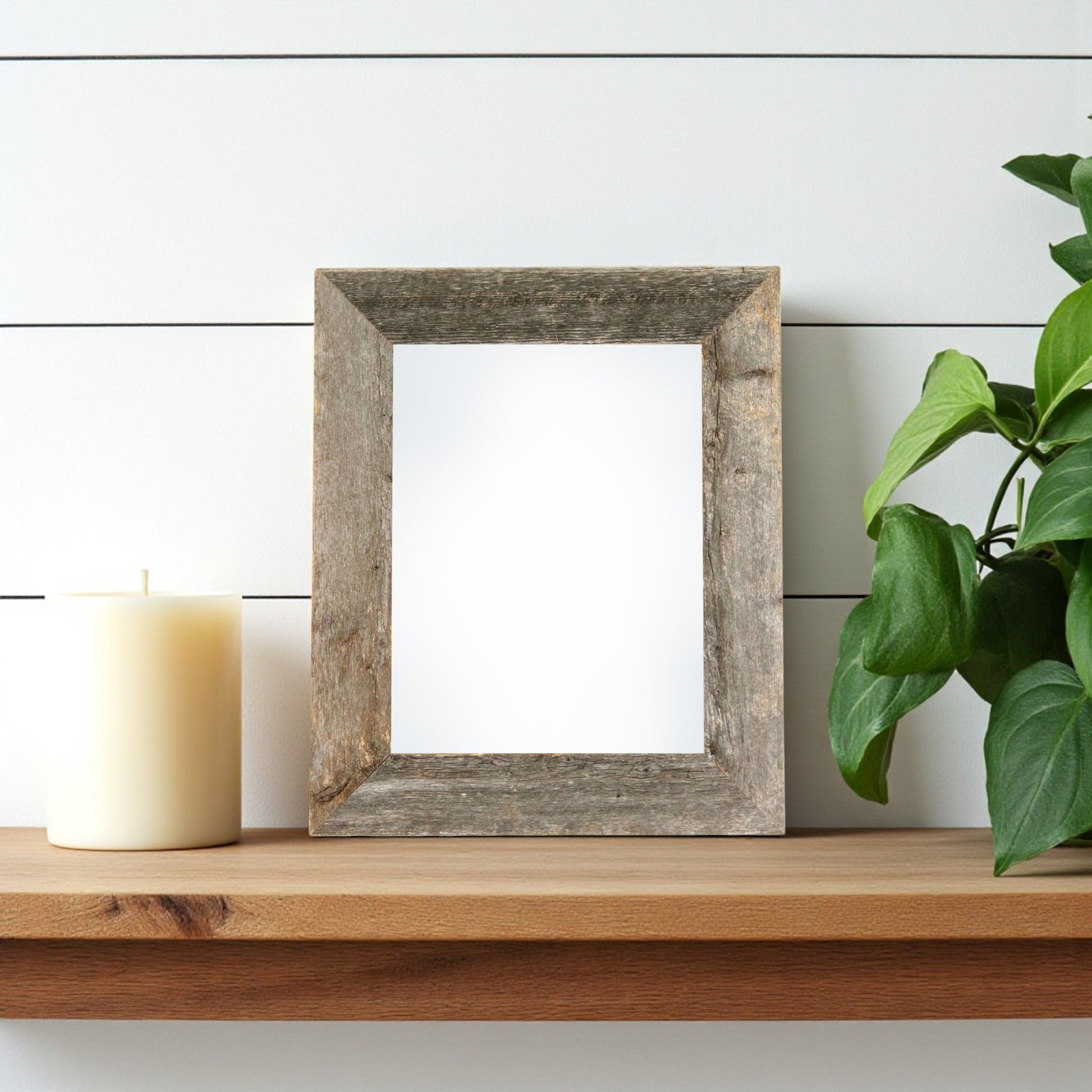 5" x 7" Gray Solid Wood Tabletop Picture Frame-0