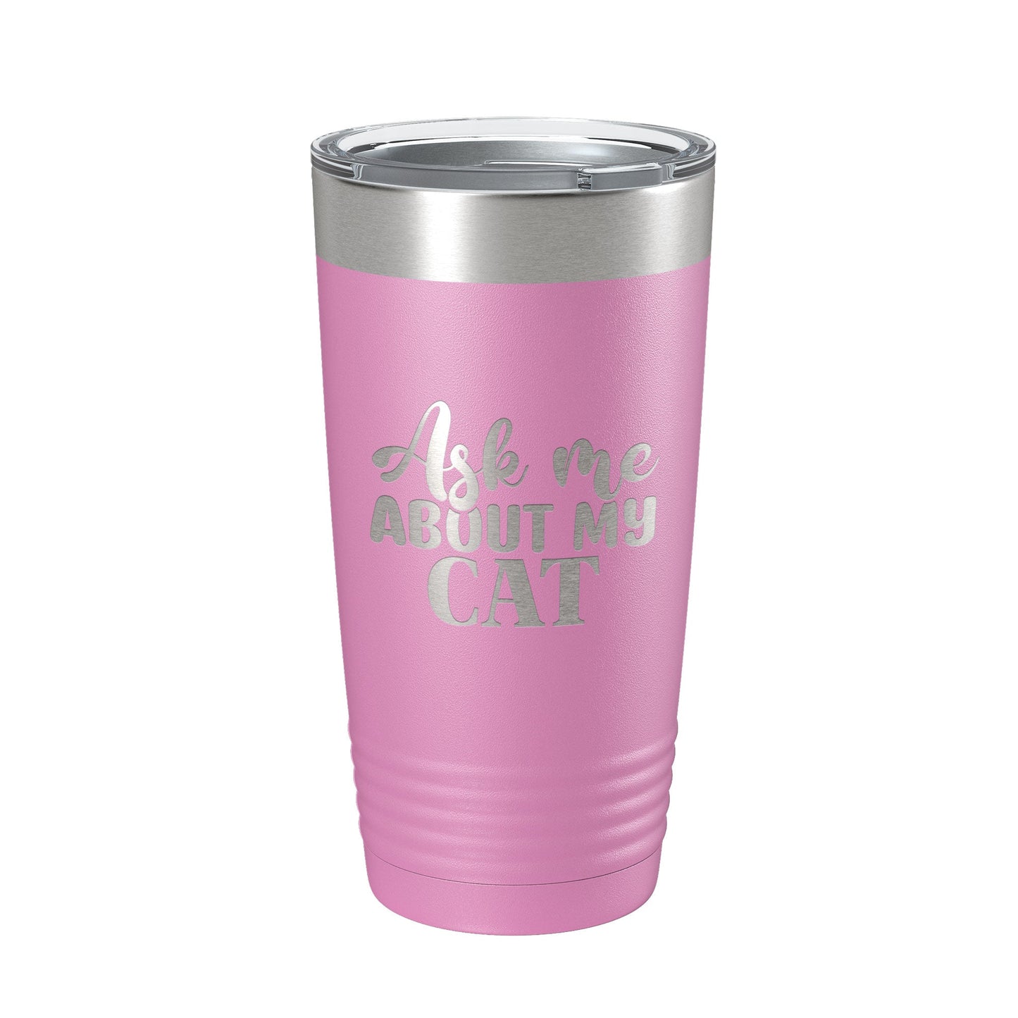 Ask Me About My Cat Tumbler Travel Mug Funny Cat Lover Gift Insulated Laser Engraved Coffee Cup 20 oz-14