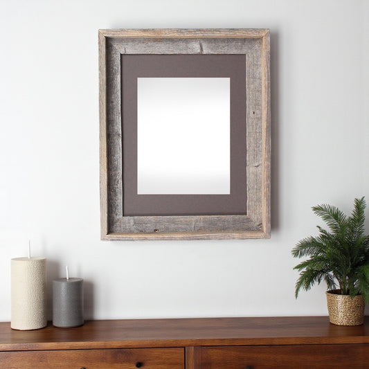 16" x 20" Gray Distressed Solid Wood Hanging Picture Frame-0