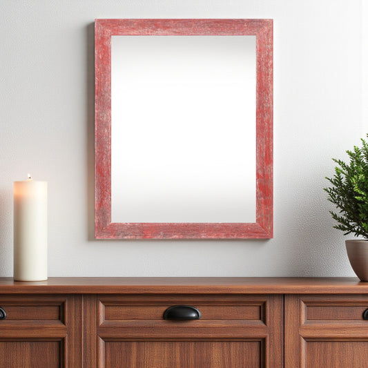 16" x 20" Red Solid Wood Hanging Picture Frame-0