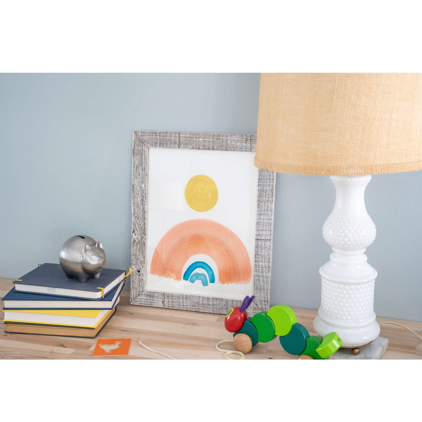 11" x 17" White Solid Wood Hanging Picture Frame-3