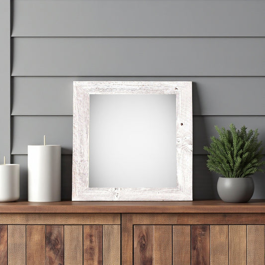 12" x 12" White Solid Wood Tabletop Picture Frame-0