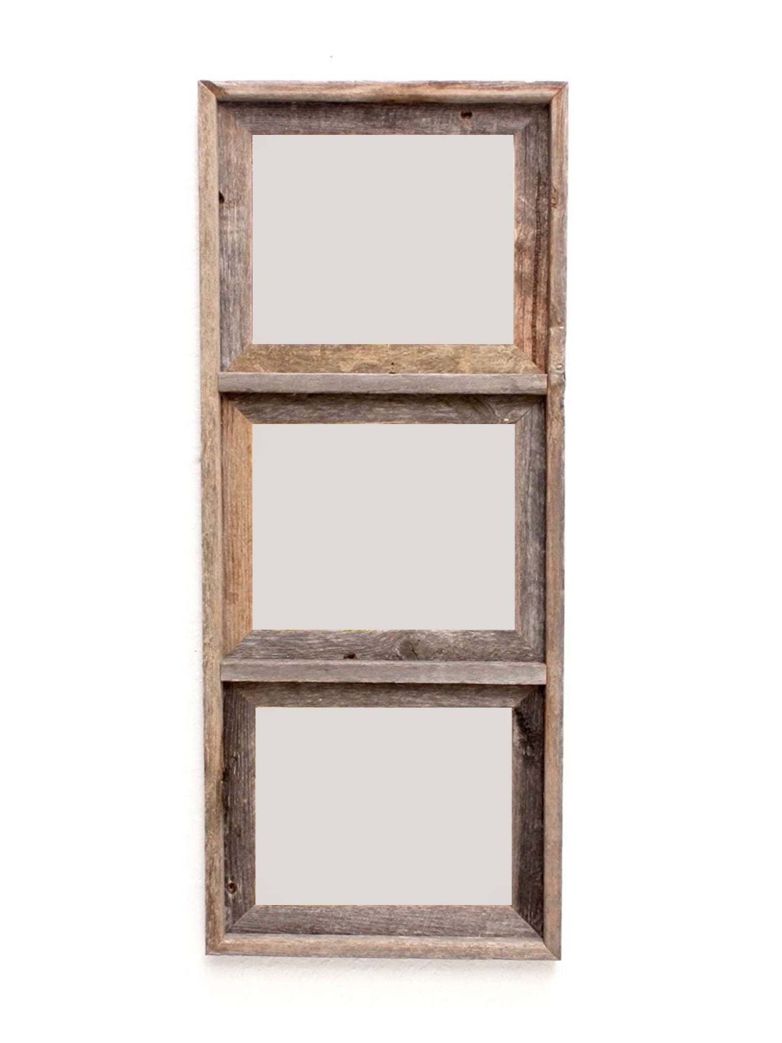 8" x 10" Gray Distressed Solid Wood Hanging Picture Frame-2