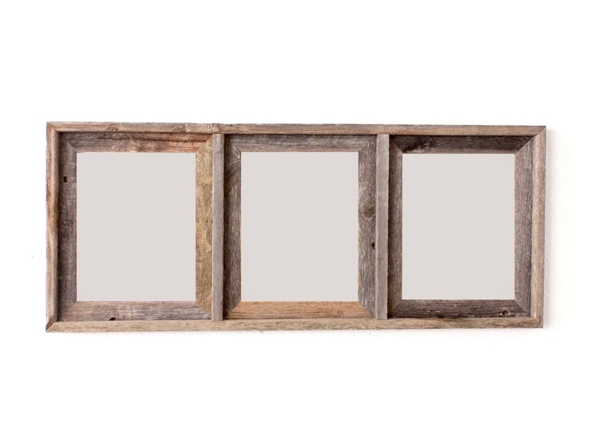 8" x 10" Gray Distressed Solid Wood Hanging Picture Frame-1