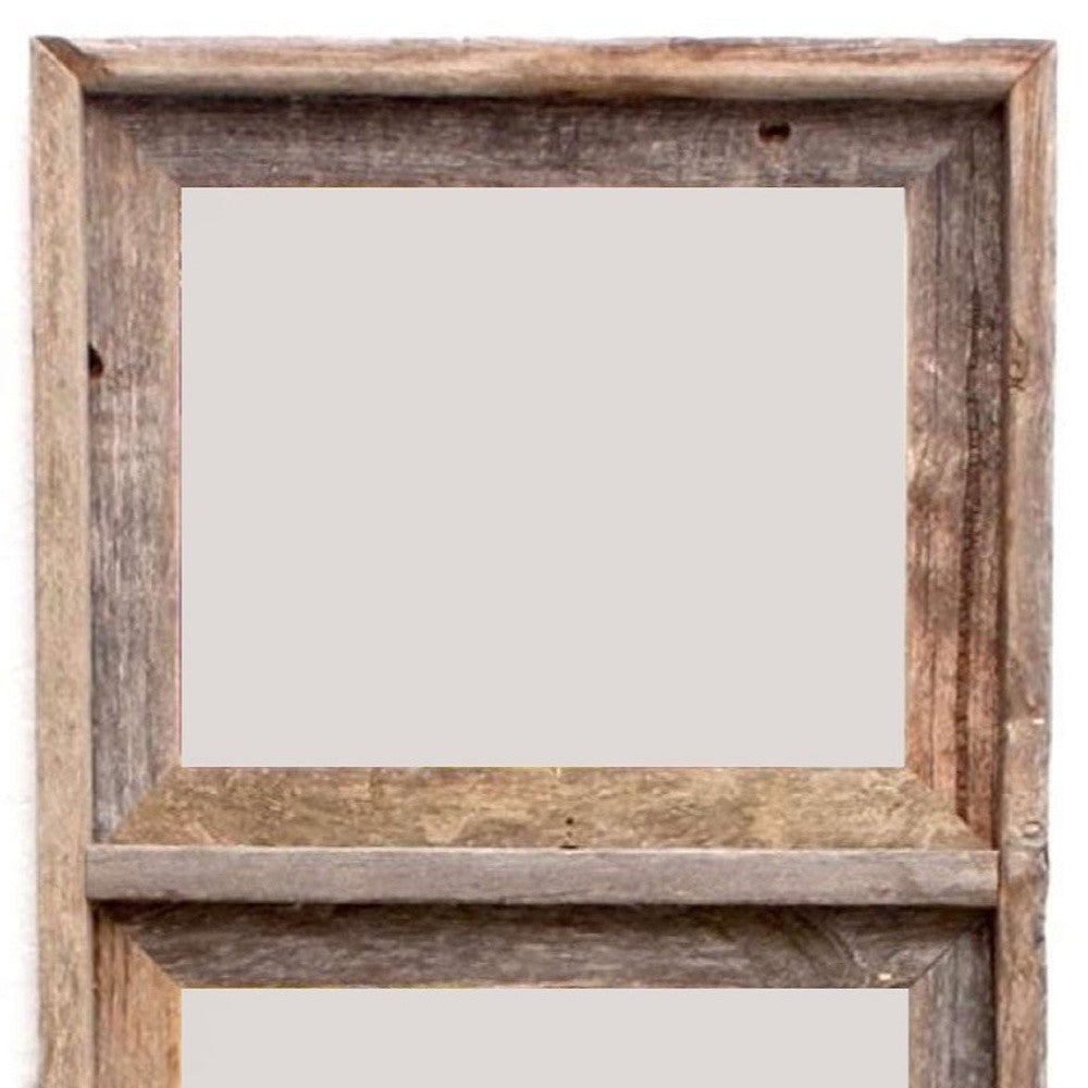 8" x 10" Gray Distressed Solid Wood Hanging Picture Frame-5