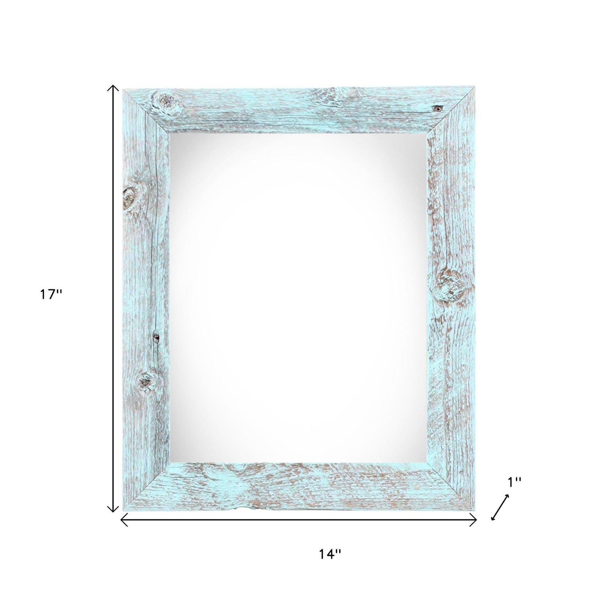 11" x 14" Blue Solid Wood Hanging Picture Frame-3