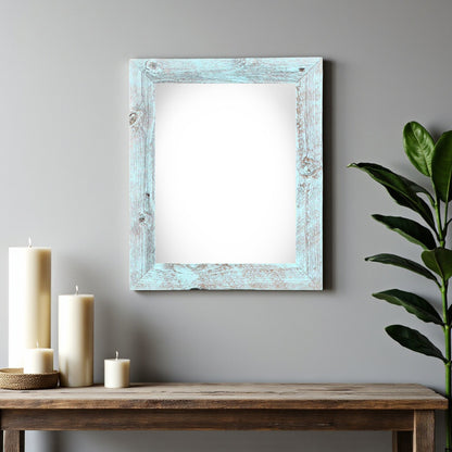 11" x 14" Blue Solid Wood Hanging Picture Frame-0
