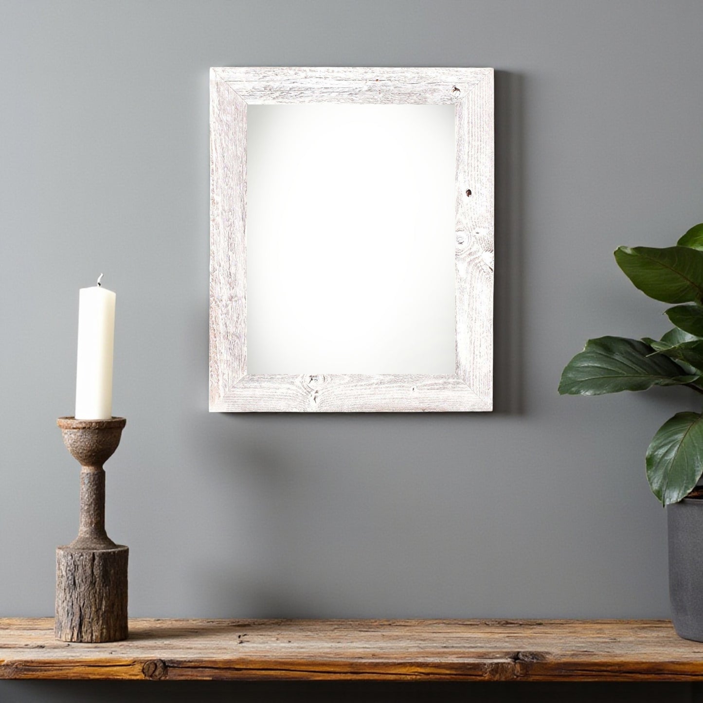 8.5" x 11" White Solid Wood Hanging Picture Frame-1