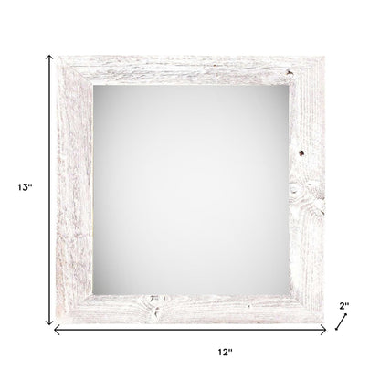 10" x 10" White Solid Wood Hanging Picture Frame-5