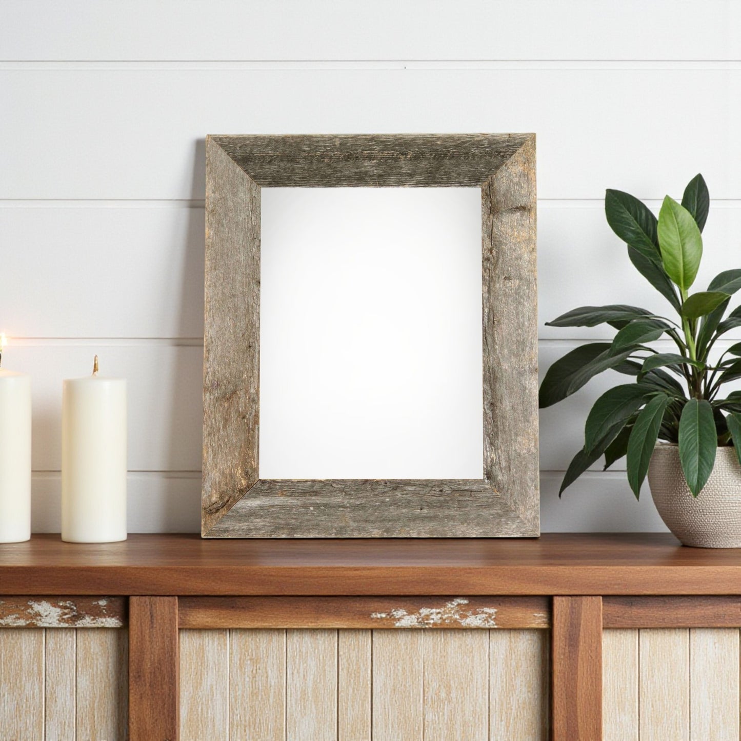 8" x 10" Gray Solid Wood Tabletop Picture Frame-1