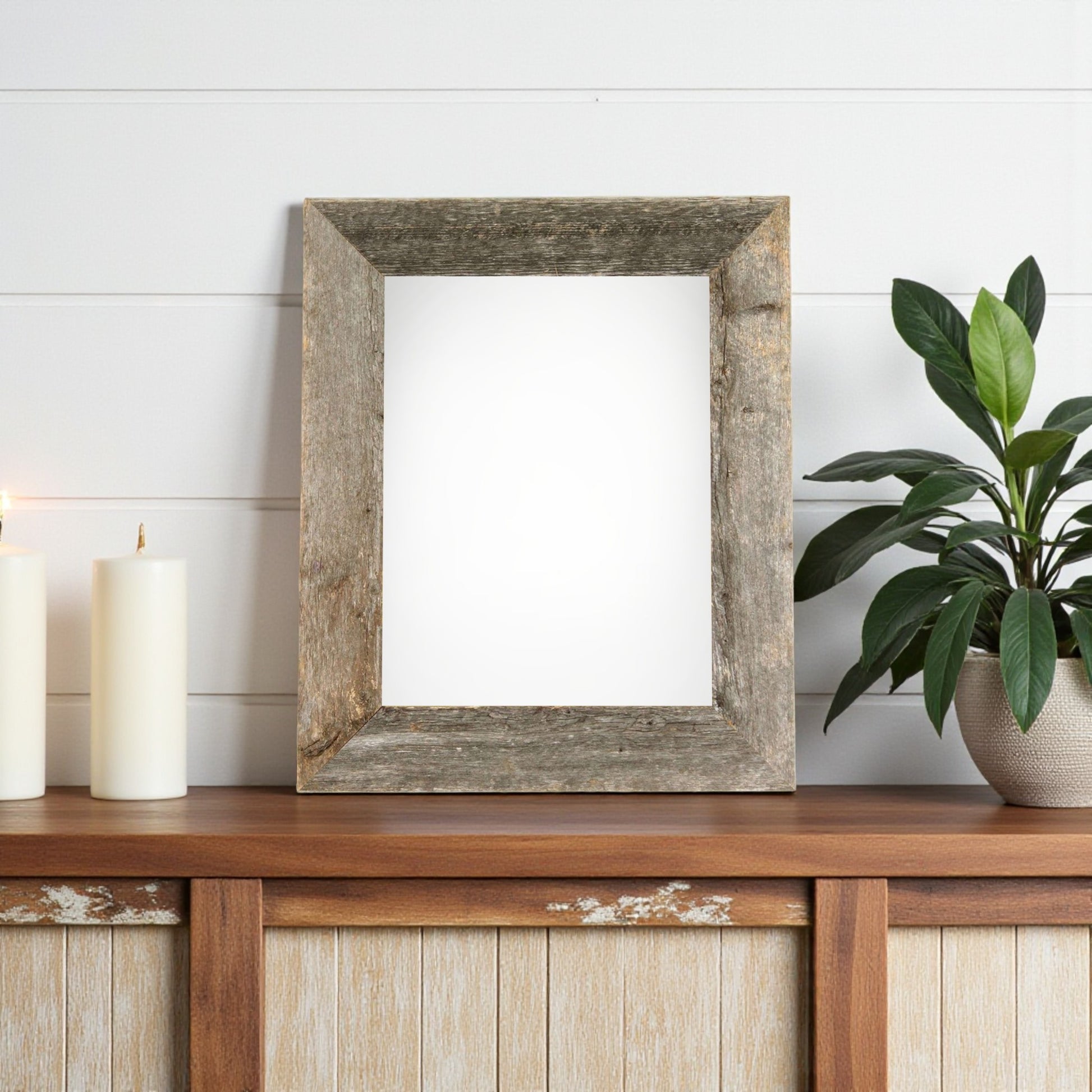 8" x 10" Gray Solid Wood Tabletop Picture Frame-1