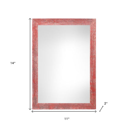 11" x 14" Red Solid Wood Hanging Picture Frame-4