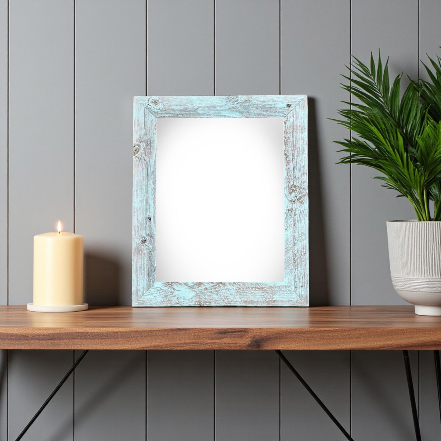 8" x 10" Blue Solid Wood Tabletop Picture Frame-1