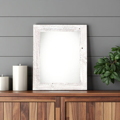 8" x 8" White Solid Wood Tabletop Picture Frame-1