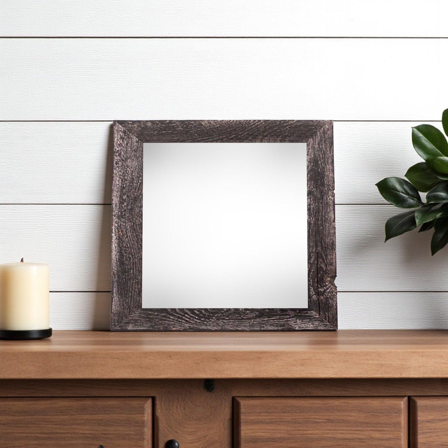 8" x 8" Black Solid Wood Tabletop Picture Frame-1