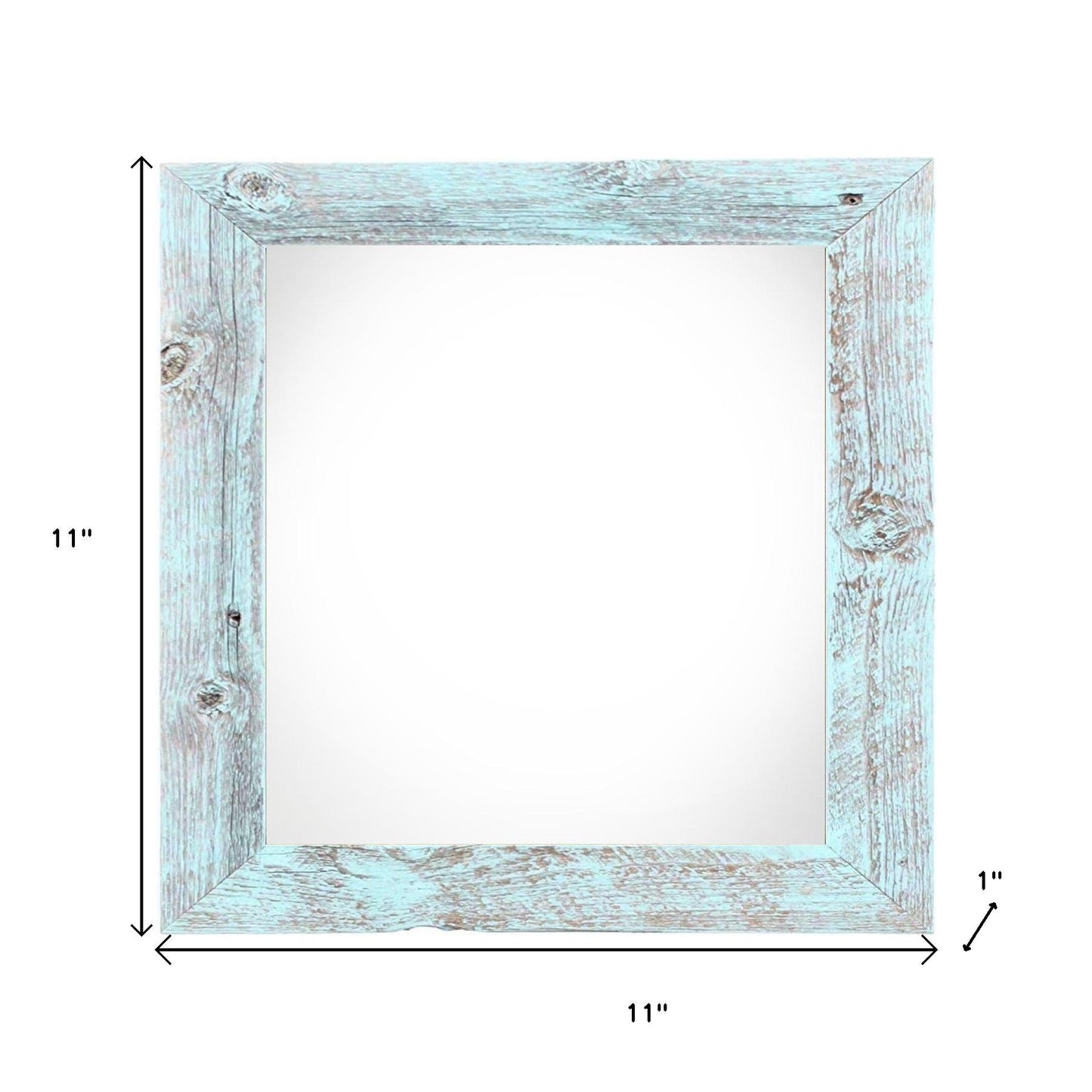 8" x 8" Blue Solid Wood Tabletop Picture Frame-4