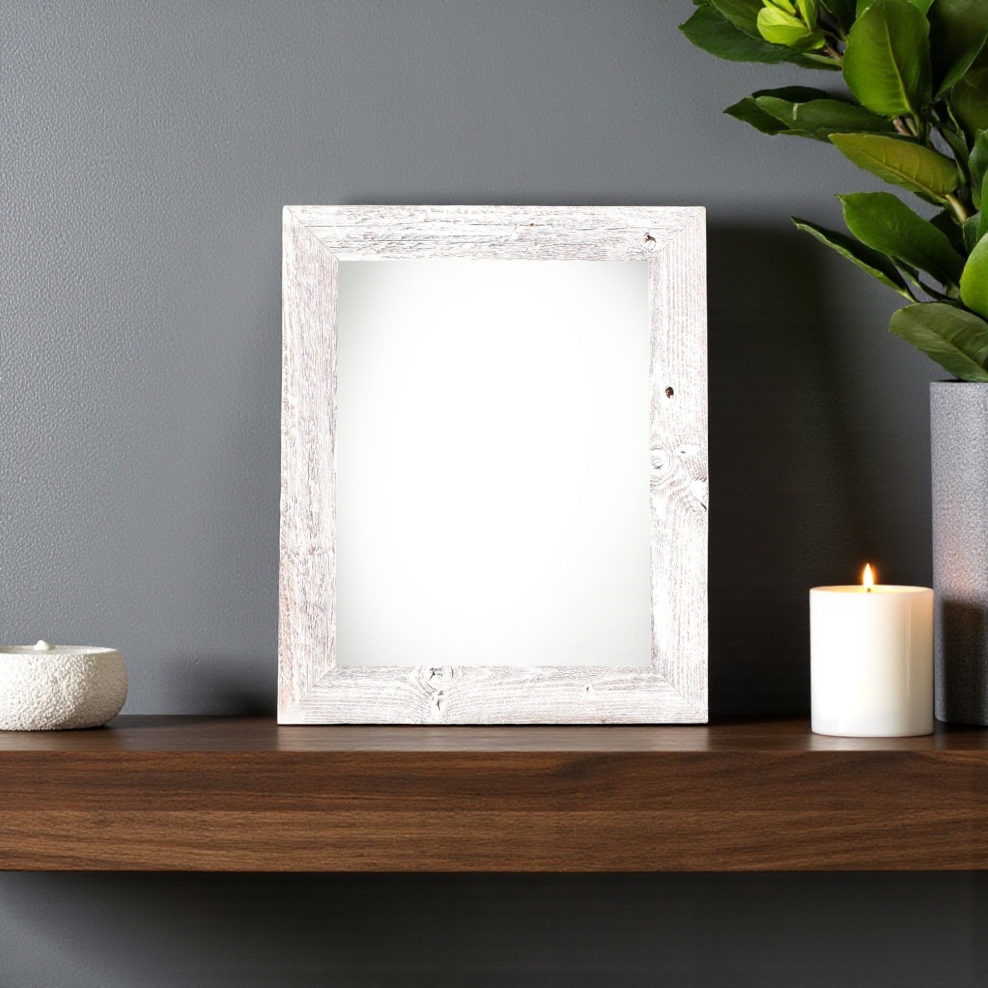 5" x 7" White Solid Wood Tabletop Picture Frame-1