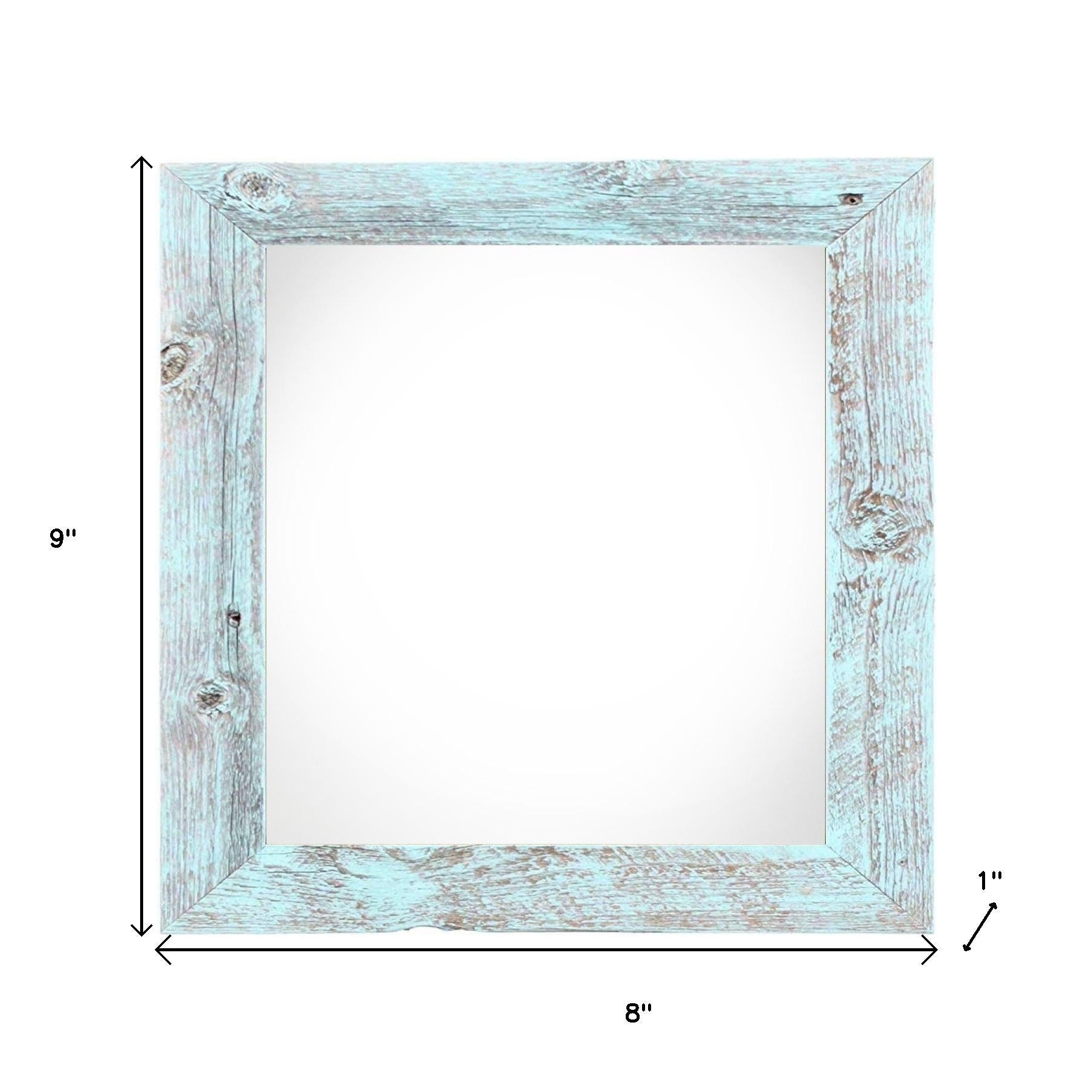 6" x 6" Blue Solid Wood Tabletop Picture Frame-4