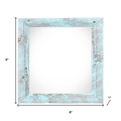 6" x 6" Blue Solid Wood Tabletop Picture Frame-4