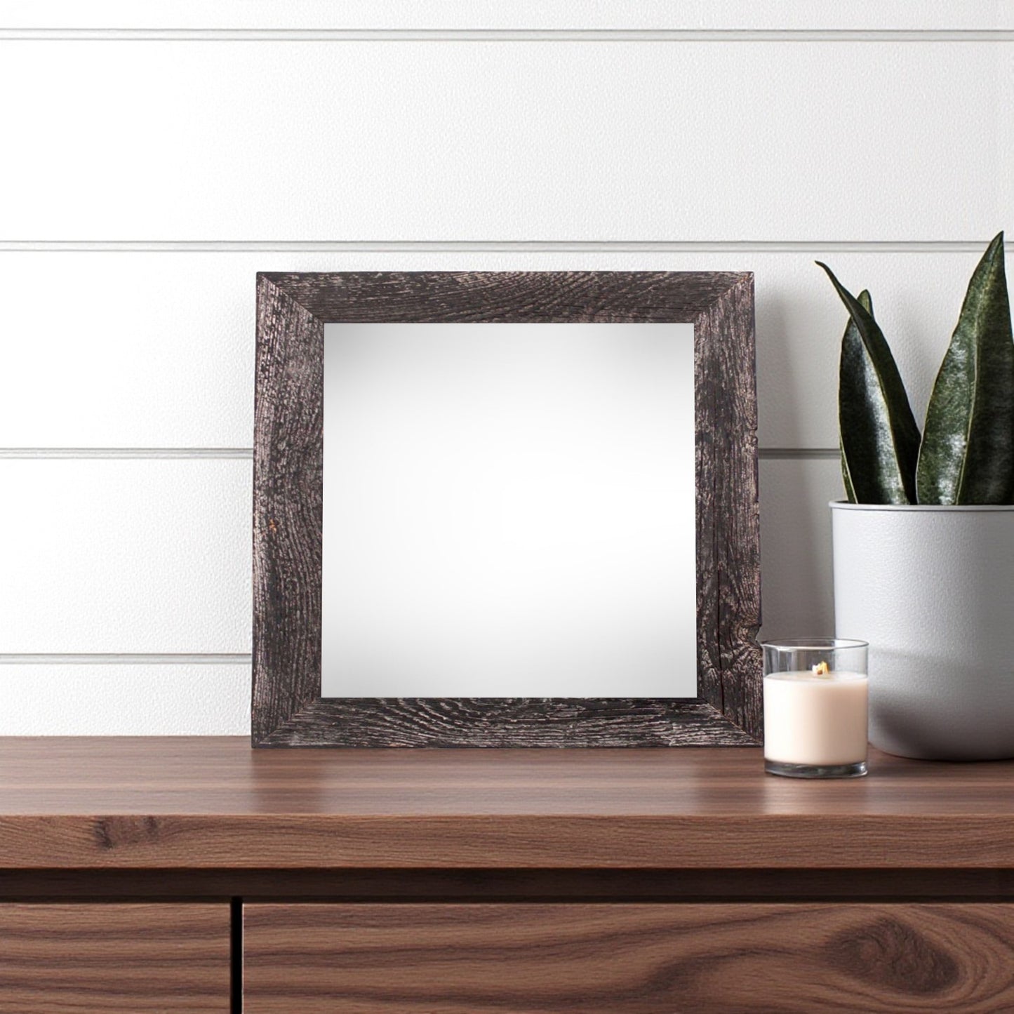 6" x 6" Black Solid Wood Tabletop Picture Frame-1