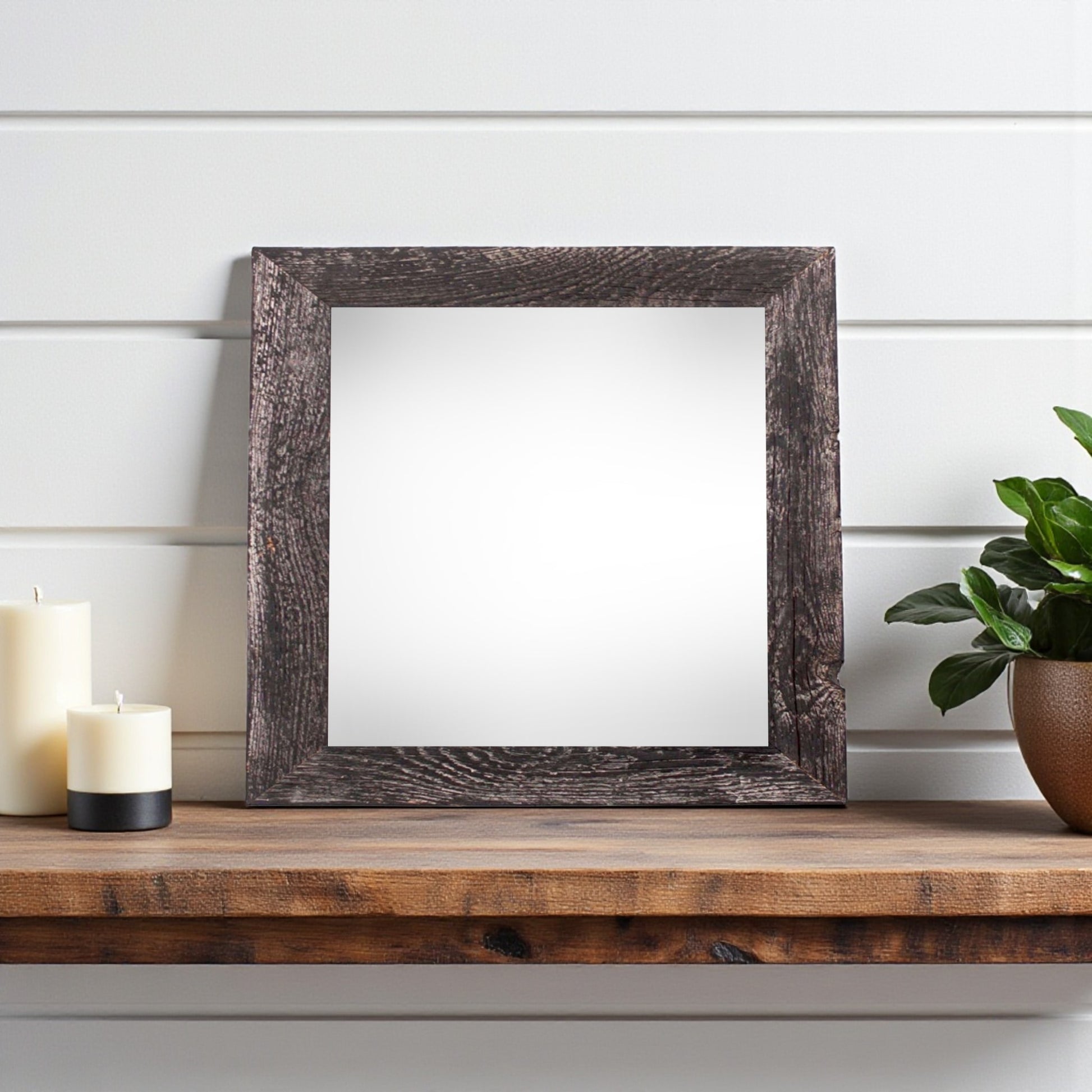 12" x 12" Black Solid Wood Tabletop Picture Frame-1