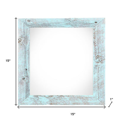 12" x 12" Blue Solid Wood Tabletop Picture Frame-4