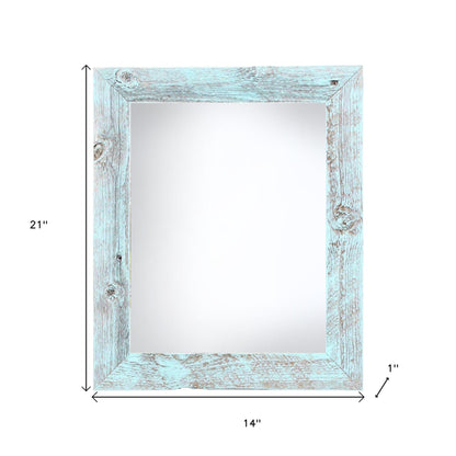12" x 18" Blue Solid Wood Hanging Picture Frame-3